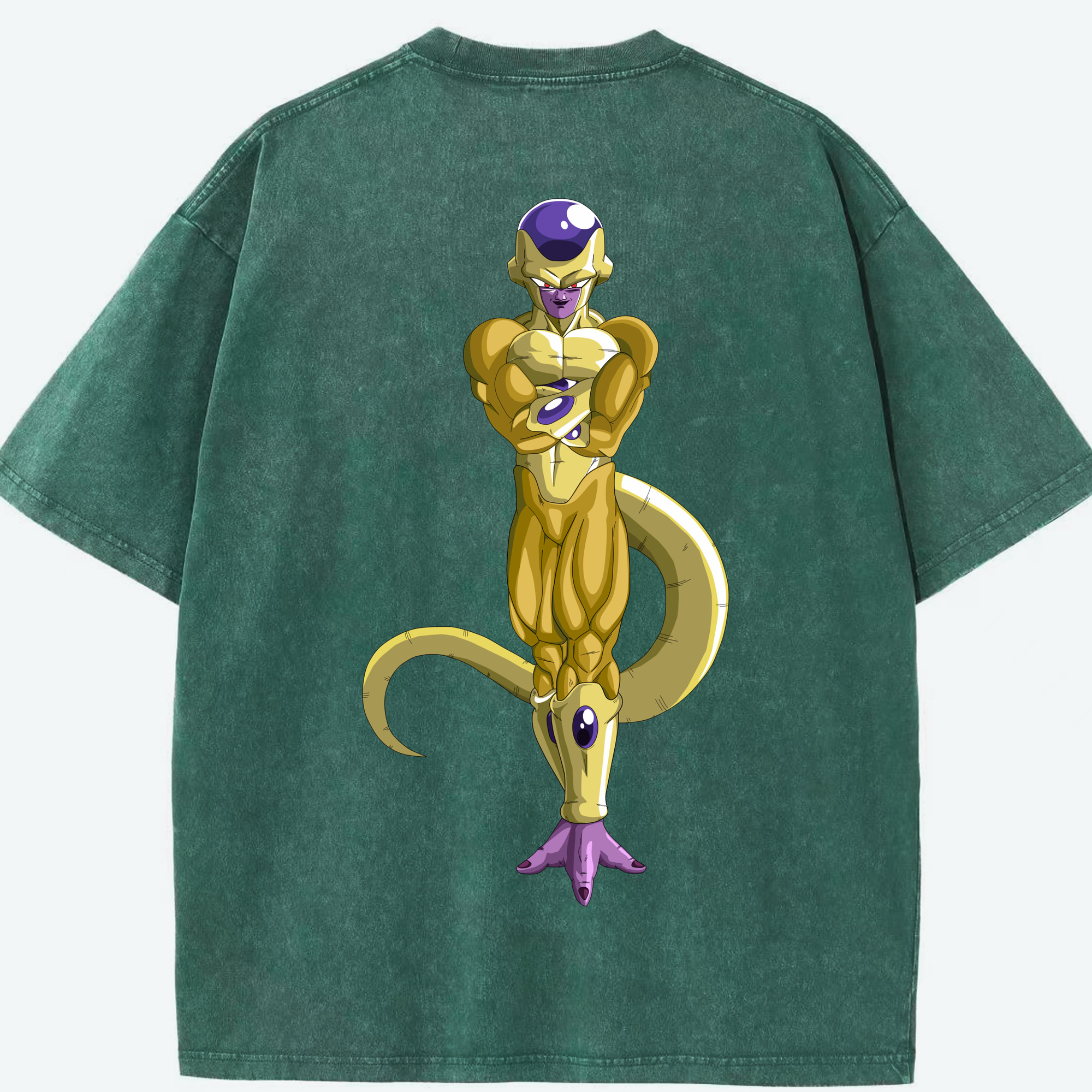 （画像用） ドラゴンボール フリーザ DRAGON BALL Frieza 綿100% ヴィンテージ風 半袖Tシャツ（背面プリント）